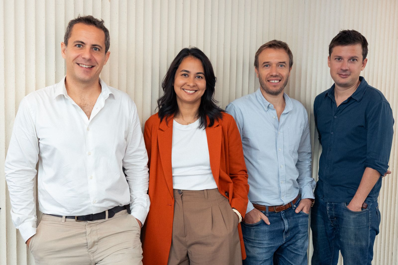 Thomas Girard, Maya Noël, Raphaël Guillet and Ghislain de Juvigny, TrustFlow founders
